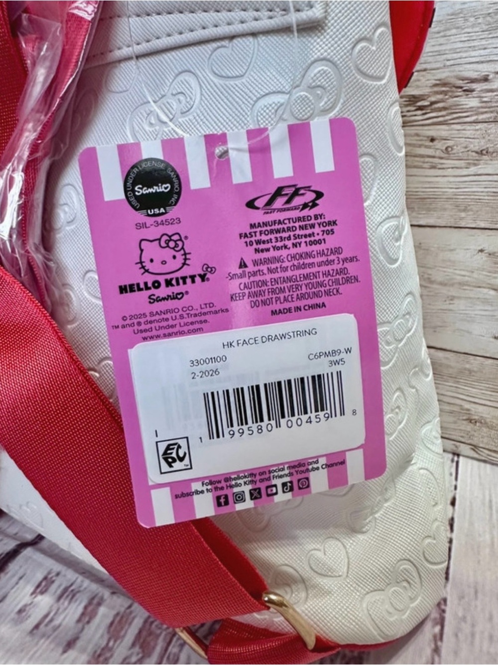 Hello Kitty Drawstring Backpack Purse - Picture 14 of 15